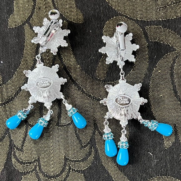 Joan Rivers VINTAGE/New dangle earrings clip+screw on - Picture 11 of 13